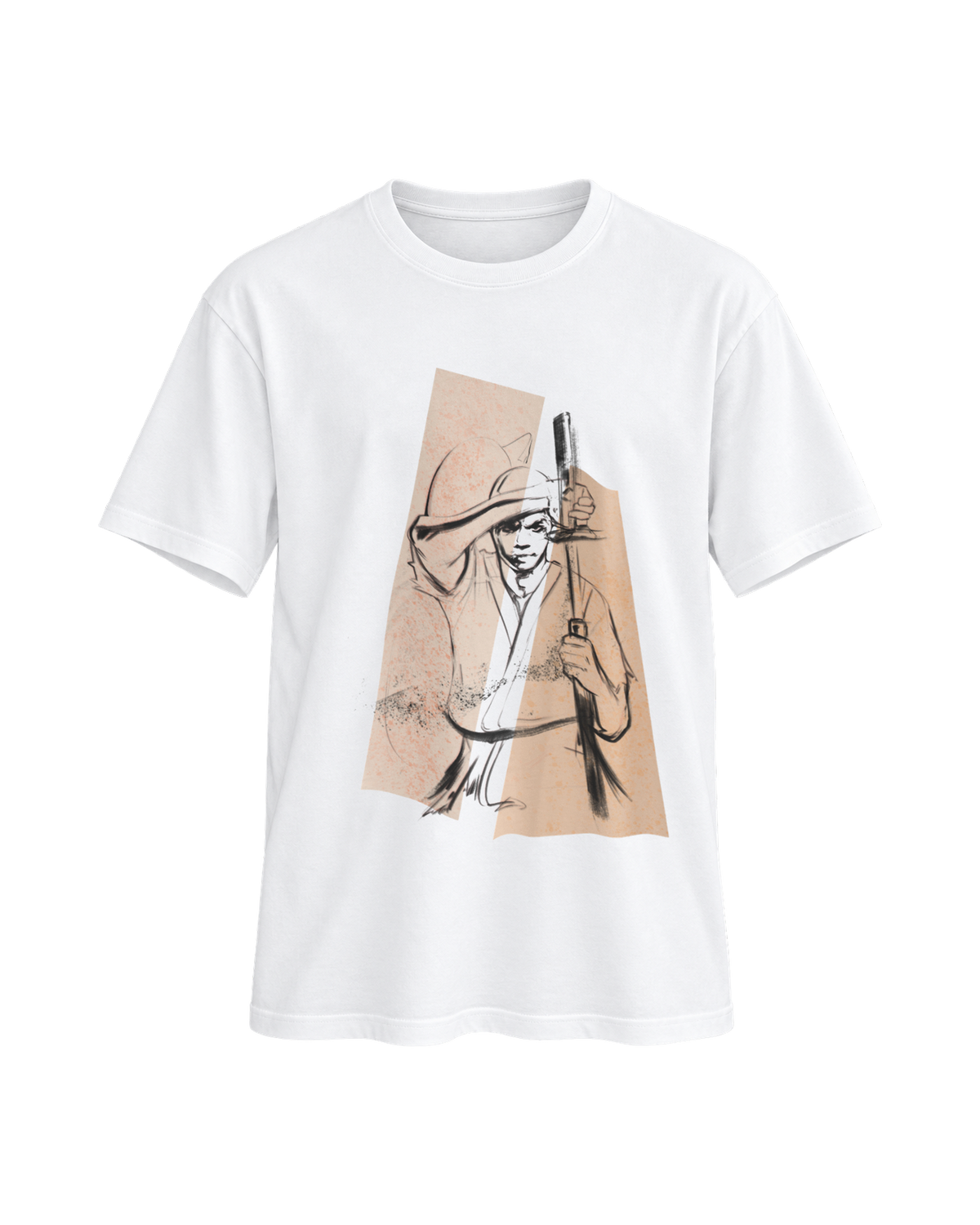 White “Draw” T-shirt, transparent product image
