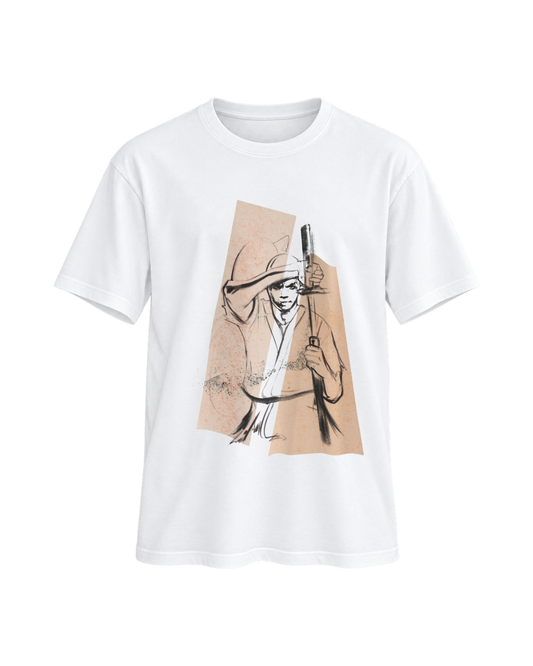 White “Draw” T-shirt, transparent product image